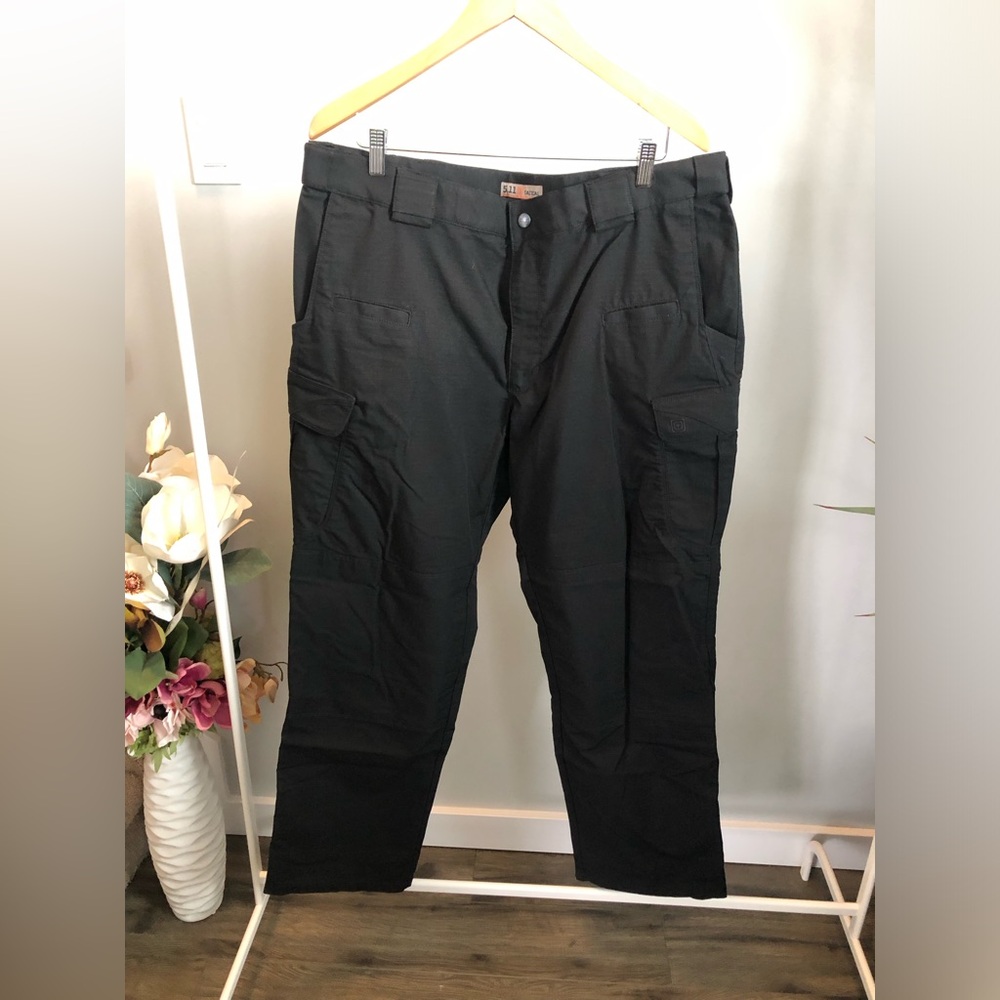 5.11 Tactical Black Men's Cargo Pants with Multi-Pocket Design